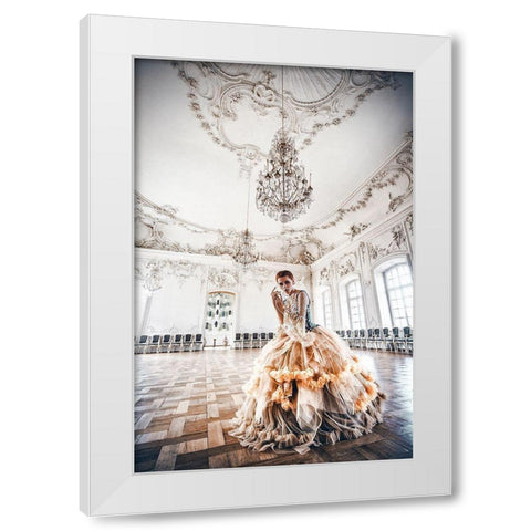 White Waltz White Modern Wood Framed Art Print by Bolgov, Ruslan