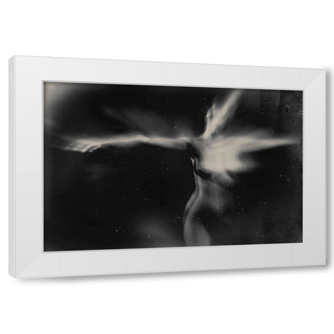 Untitled White Modern Wood Framed Art Print by Bousca, Bogdan
