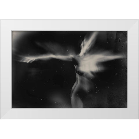 Untitled White Modern Wood Framed Art Print by Bousca, Bogdan