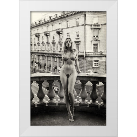 Petersburg White Modern Wood Framed Art Print by Oryx, Gene