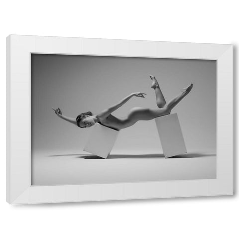 Studio Swimmer White Modern Wood Framed Art Print by Catchlight Studio