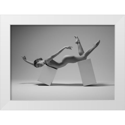 Studio Swimmer White Modern Wood Framed Art Print by Catchlight Studio