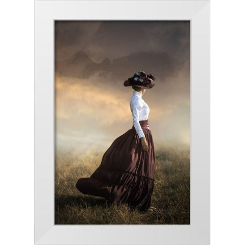 Windy Day White Modern Wood Framed Art Print by Neer, Ildiko