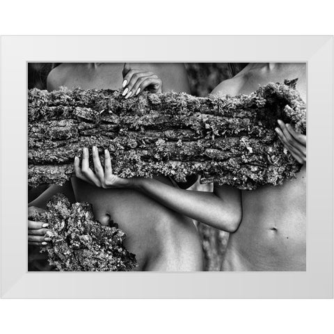 Untitled White Modern Wood Framed Art Print by Kapsha, Eduards