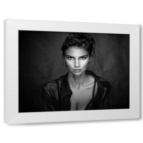 Translucent Hypnosis White Modern Wood Framed Art Print by Stalmans, Luc