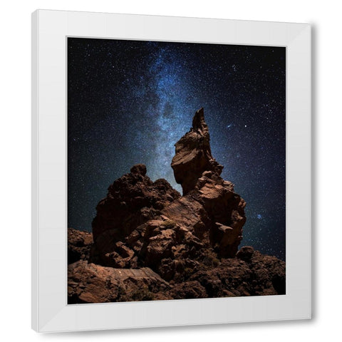 Untitled White Modern Wood Framed Art Print by Keller