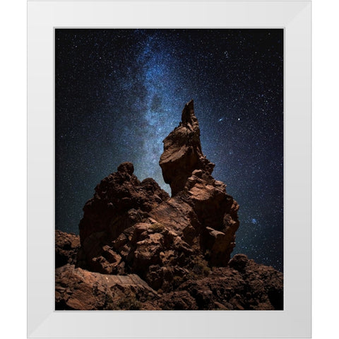 Untitled White Modern Wood Framed Art Print by Keller