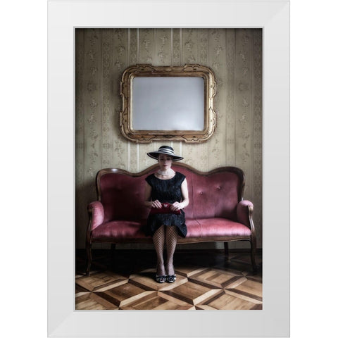 40S Lady White Modern Wood Framed Art Print by Kruse, Joana