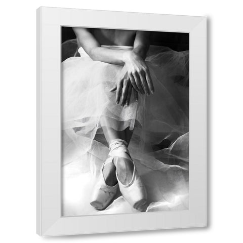 LAttesa White Modern Wood Framed Art Print by Nozza, Roberta