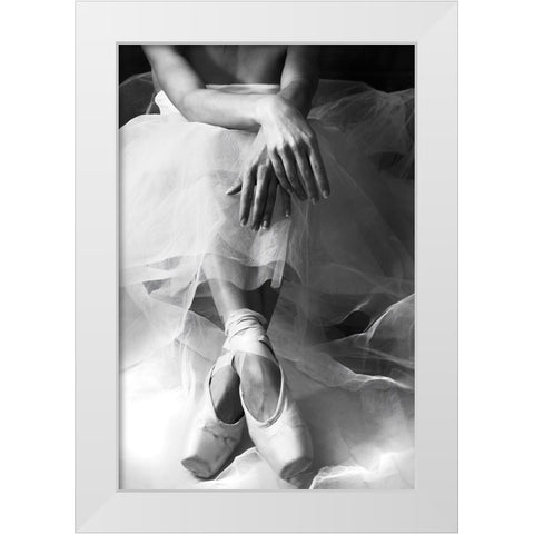 LAttesa White Modern Wood Framed Art Print by Nozza, Roberta