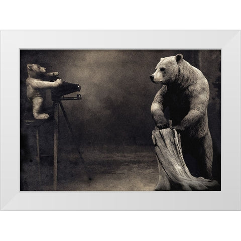 Hold That White Modern Wood Framed Art Print by Hummel, Jeffrey