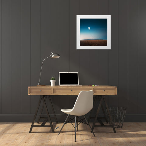 Leave The Dirty World White Modern Wood Framed Art Print by Zare, Hossein