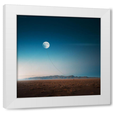 Leave The Dirty World White Modern Wood Framed Art Print by Zare, Hossein