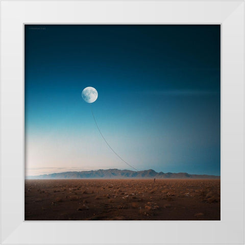 Leave The Dirty World White Modern Wood Framed Art Print by Zare, Hossein