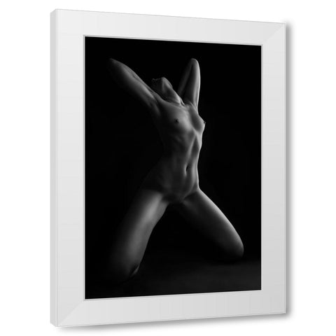 X White Modern Wood Framed Art Print by Valevicius, Aurimas