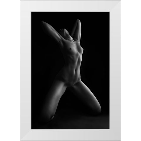 X White Modern Wood Framed Art Print by Valevicius, Aurimas