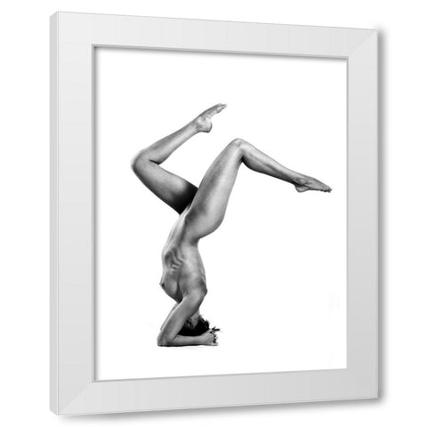 Acrobatic Nude 4 White Modern Wood Framed Art Print by Oryx, Gene