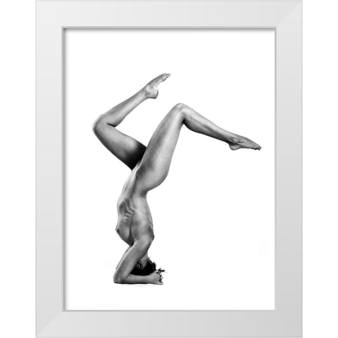 Acrobatic Nude 4 White Modern Wood Framed Art Print by Oryx, Gene