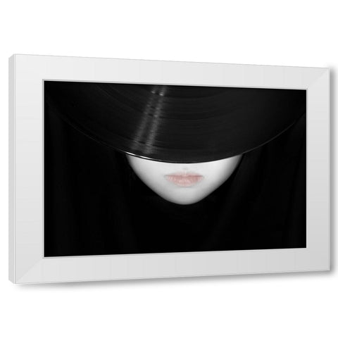 Hiding In Lp White Modern Wood Framed Art Print by Suzuki, Takashi