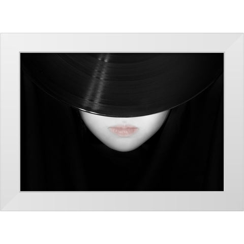 Hiding In Lp White Modern Wood Framed Art Print by Suzuki, Takashi