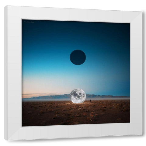Drop White Modern Wood Framed Art Print by Zare, Hossein