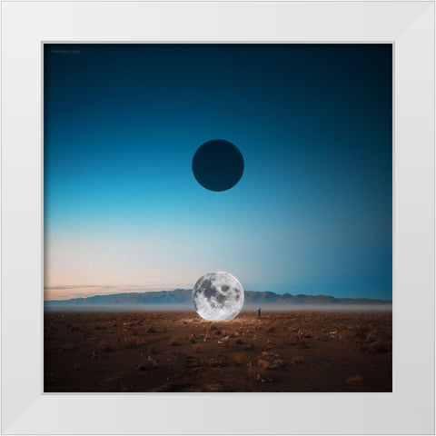 Drop White Modern Wood Framed Art Print by Zare, Hossein