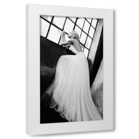 At The Window White Modern Wood Framed Art Print by Peter Muller Photography