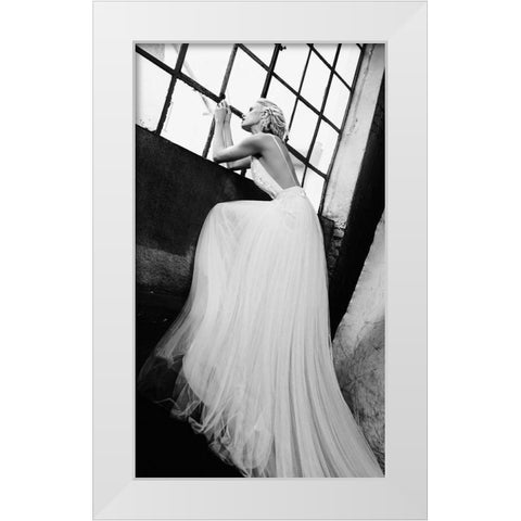 At The Window White Modern Wood Framed Art Print by Peter Muller Photography