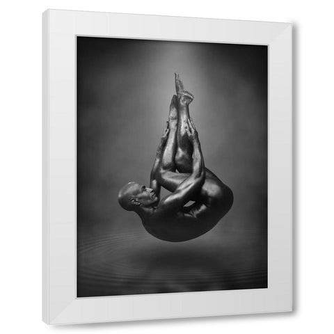 Drop White Modern Wood Framed Art Print by DDiArte