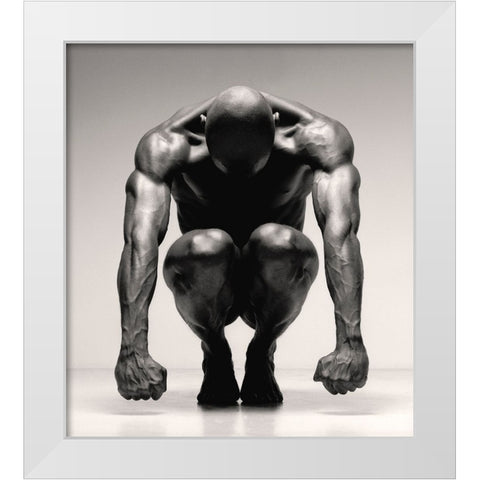 Jovan 1 White Modern Wood Framed Art Print by Kustas, Anders