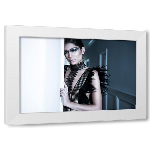 Dark Beauty White Modern Wood Framed Art Print by Rozenzvig, Carmit