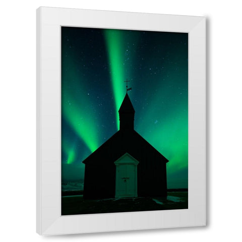 Glory White Modern Wood Framed Art Print by Xu, Tony