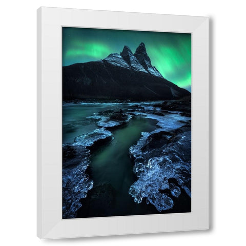 Arctic Night White Modern Wood Framed Art Print by Gastager, Daniel