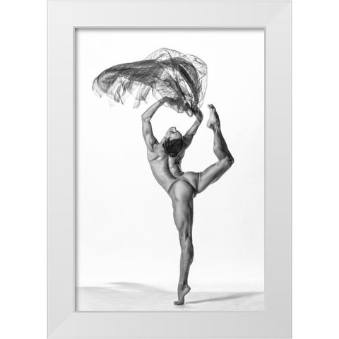 Power Attitude Dance White Modern Wood Framed Art Print by Stalmans, Luc