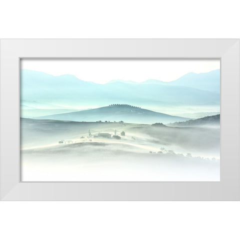 Tuscany White Modern Wood Framed Art Print by Deng, Larry
