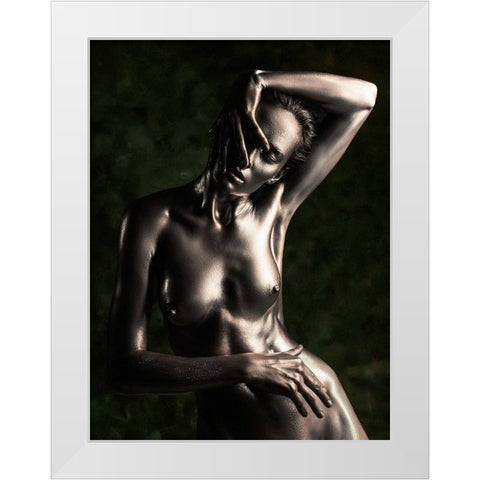 Bronze White Modern Wood Framed Art Print by Valevicius, Aurimas