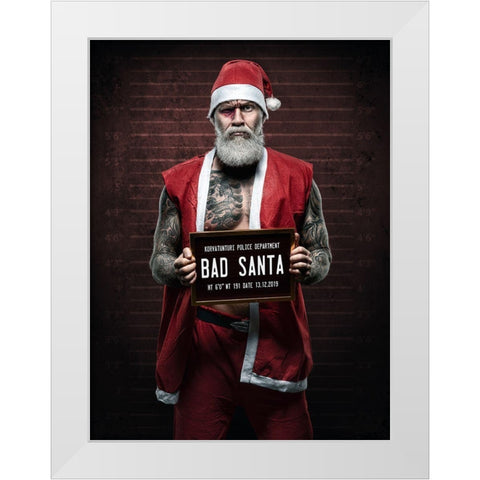 Xmas Is Cancelled White Modern Wood Framed Art Print by Damsten, Petri