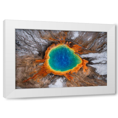 Colors White Modern Wood Framed Art Print by Macua, Gerald