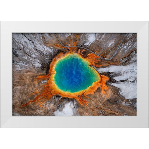 Colors White Modern Wood Framed Art Print by Macua, Gerald