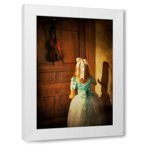 The Violn White Modern Wood Framed Art Print by Wentworth, Harry