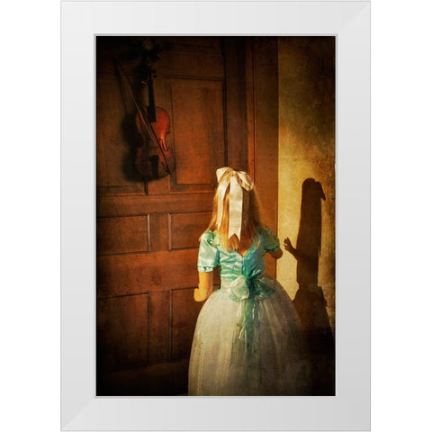 The Violn White Modern Wood Framed Art Print by Wentworth, Harry