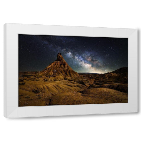 Visiting Mars White Modern Wood Framed Art Print by Ionut Dascalu, Andrei