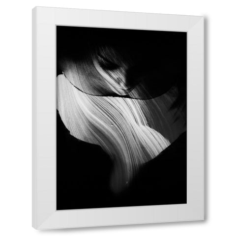 Mystery White Modern Wood Framed Art Print by Kovacevic, Mirjana