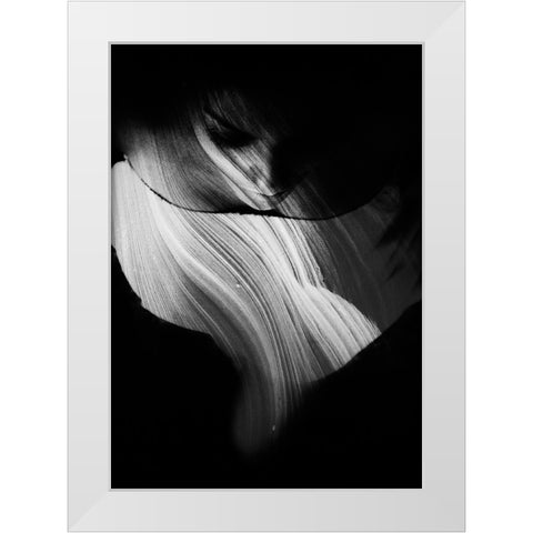 Mystery White Modern Wood Framed Art Print by Kovacevic, Mirjana