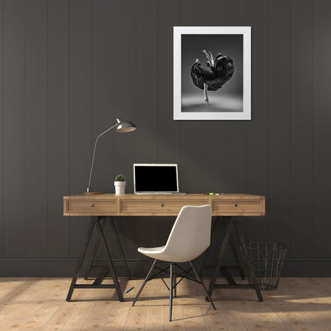 Untitled White Modern Wood Framed Art Print by Li, Rob