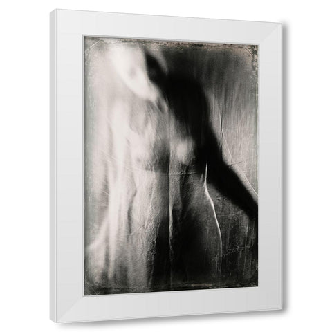 Untitled White Modern Wood Framed Art Print by Bousca, Bogdan
