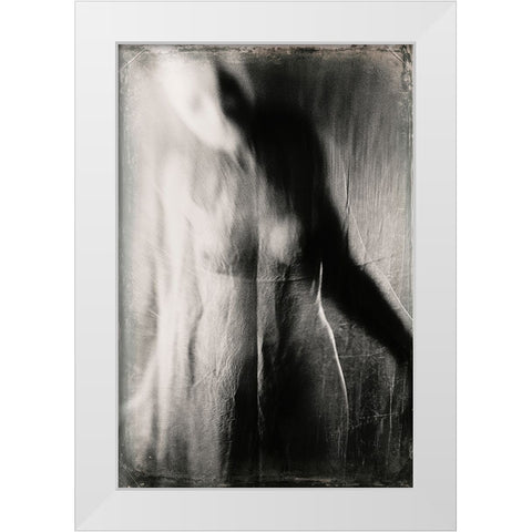 Untitled White Modern Wood Framed Art Print by Bousca, Bogdan