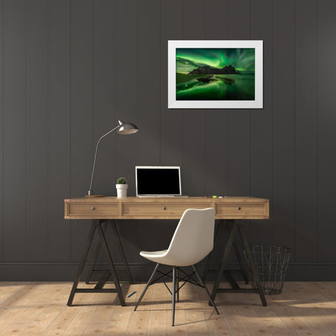 Wild Green Hell White Modern Wood Framed Art Print by Kuric EP, Marian
