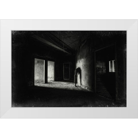 Emptiness Of The Soul White Modern Wood Framed Art Print by Muhamad Fajeri, Fadhel