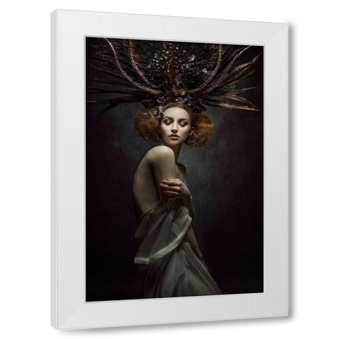 In Dreams White Modern Wood Framed Art Print by Siegart